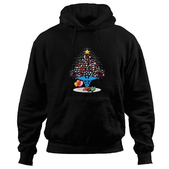 Medical Tools Christmas Tree Funny Nurse Christmas Hoodies