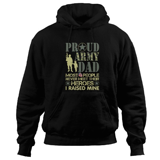 Proud Army National Guard Dad American Flag Hoodies