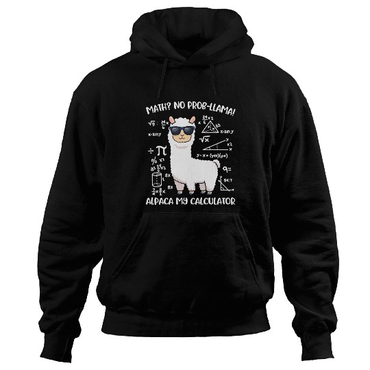Math Llama Funny Teacher Gift Hoodies