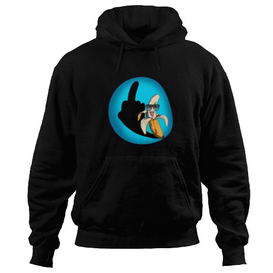 Dirty joke middle finger banana halloween shadow Hoodies