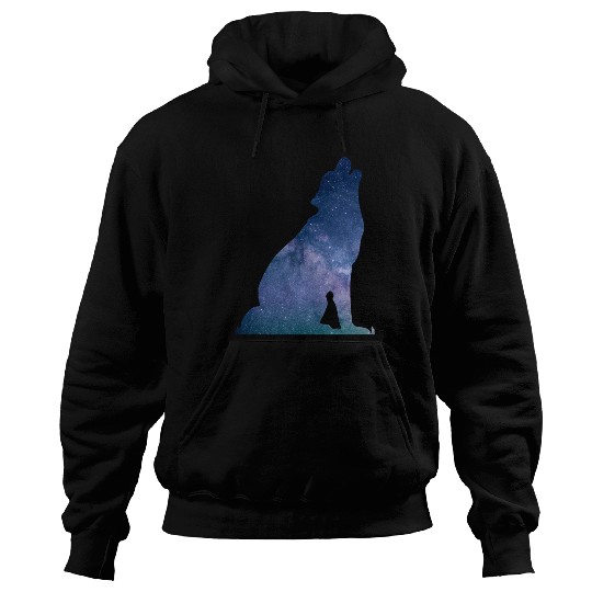 Galaxy Wolf Hoodies
