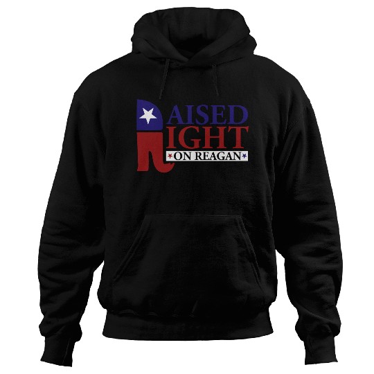 Raised Right On Reagan 80'S Nostalgia Hoodies