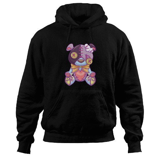 Pastel Goth Teddy Bear Japanese Anime Kawaii Hoodies