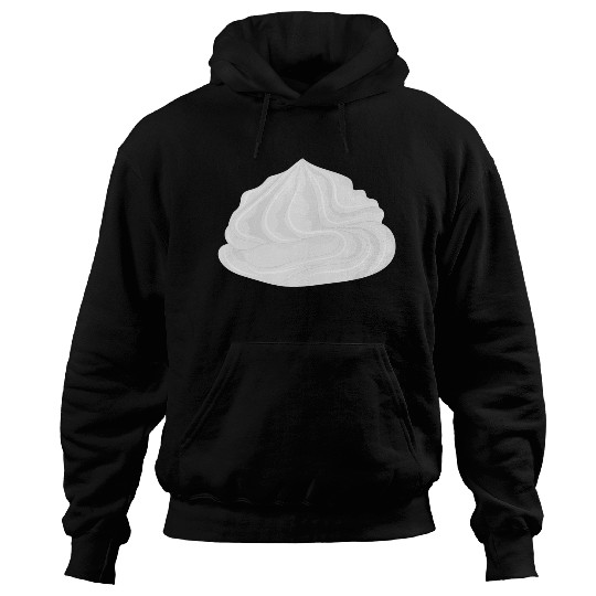 snow-white delicious whipped cream for garnish Hoodies