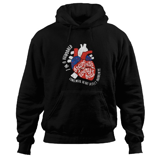 Brave With Every Beat CHD Awareness Happy Gift Hoodies