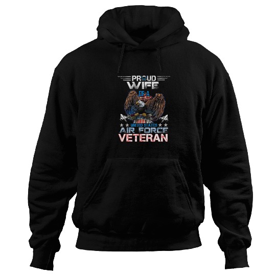 Veteran-Proud Wife Of Us Air Force Veteran Patriot Hoodies