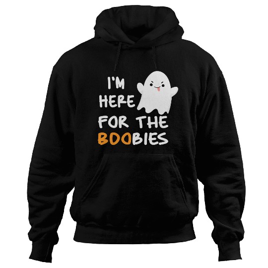 I'm Here For the Boobies Funny Baby Halloween Hoodies