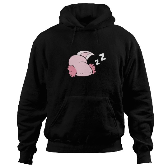 Axolotl Mexican Salamander Relaxing Tired Axolotl Hoodies