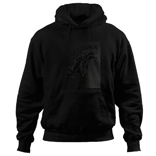 Flat Track Motorcycle Racing Mens Unisex Crew Neck Hoodies