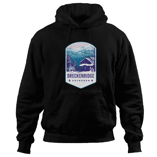 Breckenridge Colorado Ski Badge Hoodies