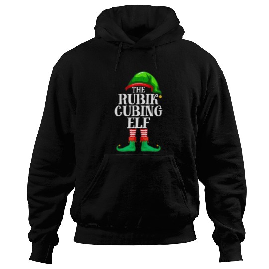 Rubik Cubing Elf Matching Family Christmas Party Hoodies