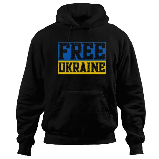 Free Ukraine Flag Hoodies