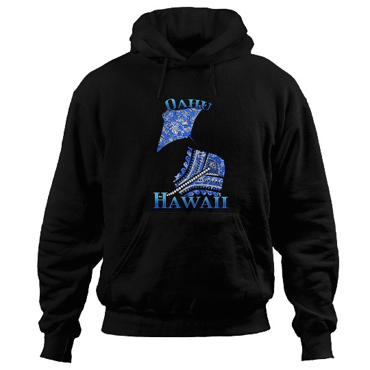Oahu Vacation Tribal Stingrays Hoodies