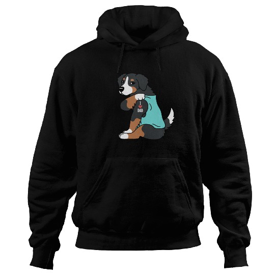 I Love Dad Bernese Mountain Dog Hoodies