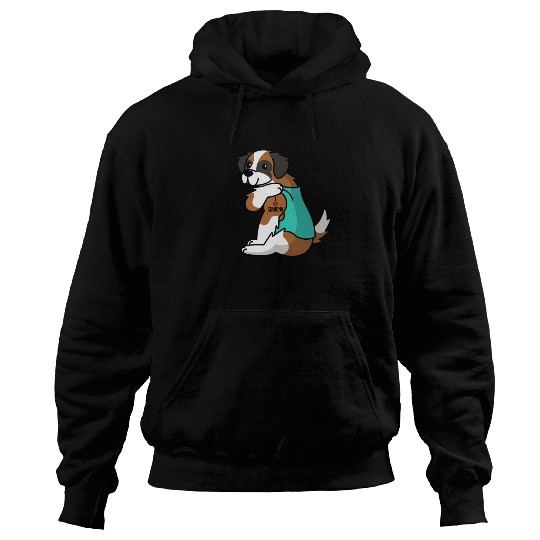 Saint Bernard I Love Grandma Hoodies