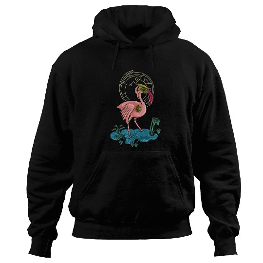 Flamingo mecha robot Hoodies