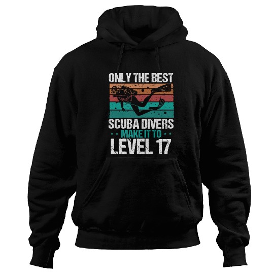 17 Scuba Diving Level 17 Year Diver Snorkeling Hoodies