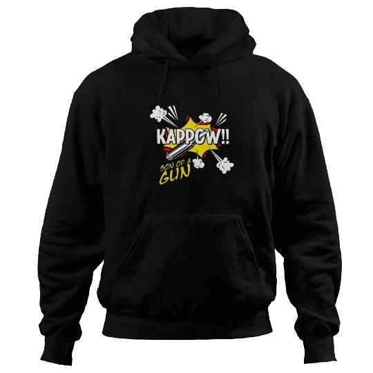 Kappow Bullets Gun Explosion Big bang Aesthetic Hoodies