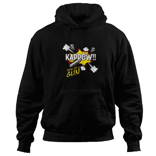 Kappow Bullets Gun Explosion Big bang Aesthetic Hoodies