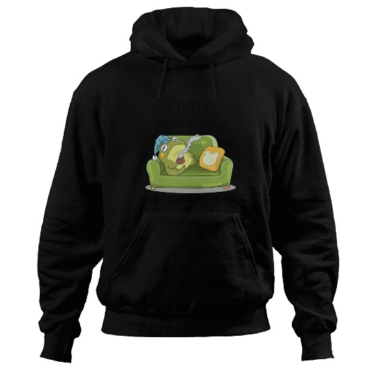 Toad Frog Drinking Coffee I Hate Morning People Hoodies