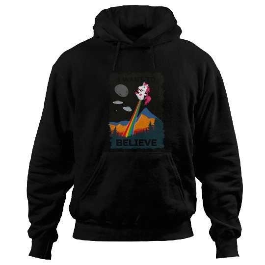 Unicorn "I Want To Believe" UAP Outfit Alien Ufo Hoodies