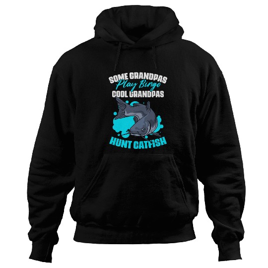 Some Grandpas Play Bingo Funny Catfish Fishing For Hoodies