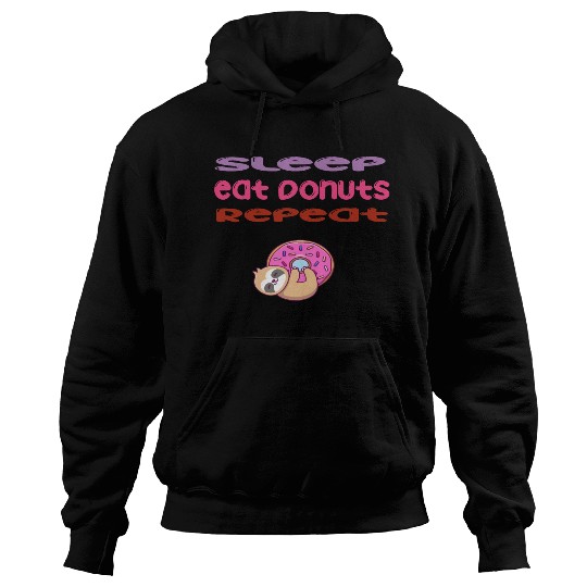 sleep,eat donut,repeat sloth life style Hoodies