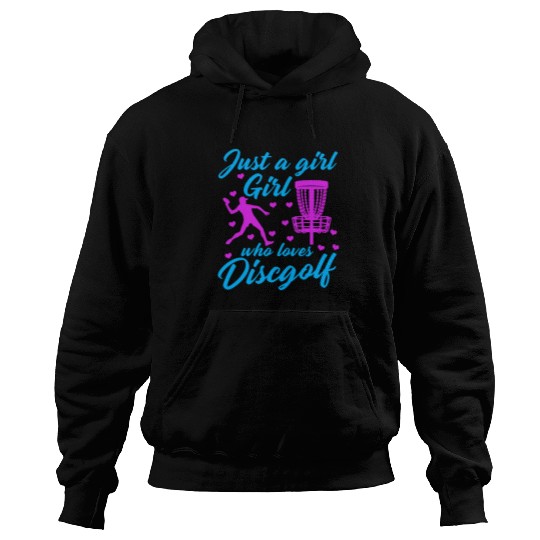 Girl Who Loves Disc Golf Vintage Ultimate Frisbee Hoodies