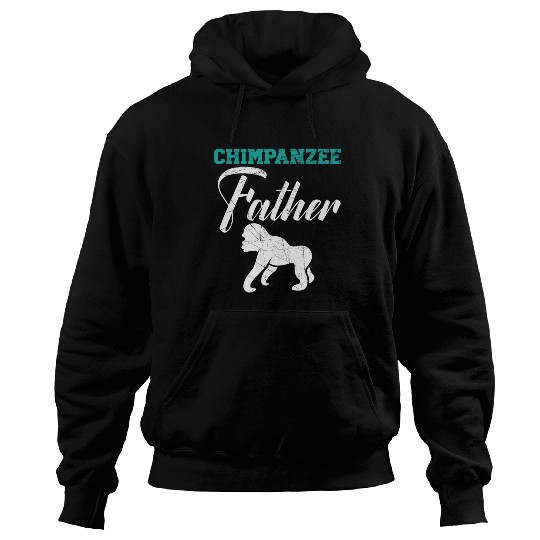 Chimpanzee Father Monkey Wildlife Animal Zookeeper Hoodies