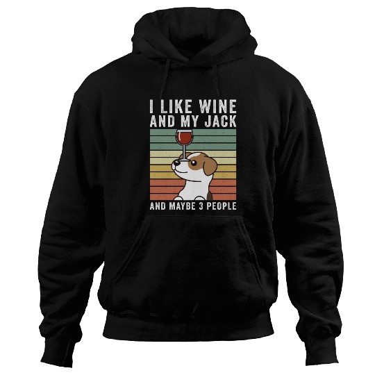 I Like Wine And My Jack Russell Terrier Hoodies