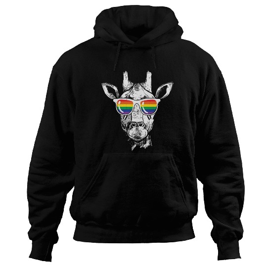 LGBT Giraffe Laugh Gay Lesbian Animal Lover Gift Hoodies