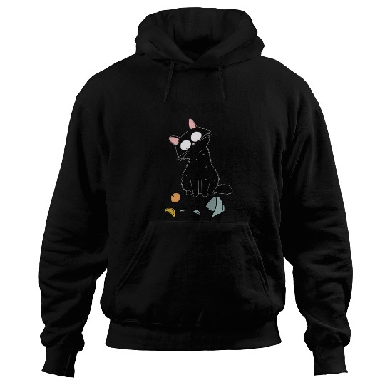 Wasn't Me Naughty Black Cat Design Hoodies