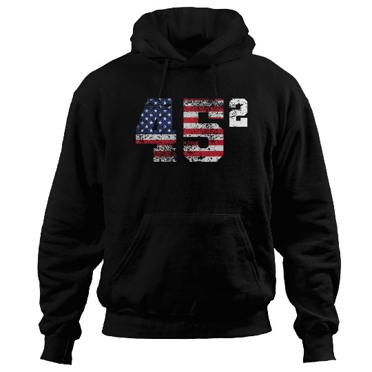 Trump 45 Squared Republican Hoodies