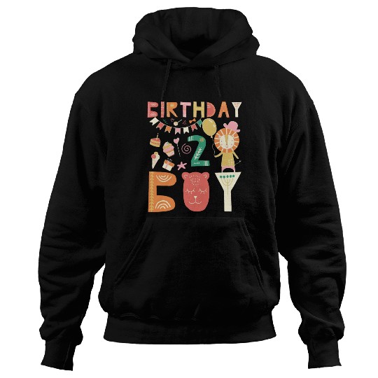 Birthday Boy Toddler Lion cartoon Outfit 2nd Years Hoodies
