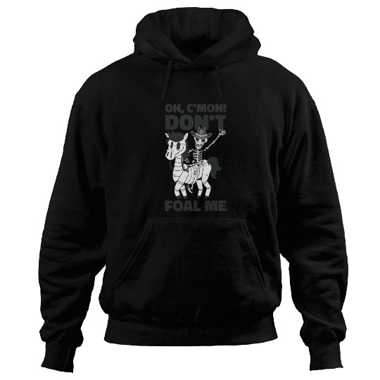 Halloween Cowboy Skeleton Foal Horse Riding Hoodies