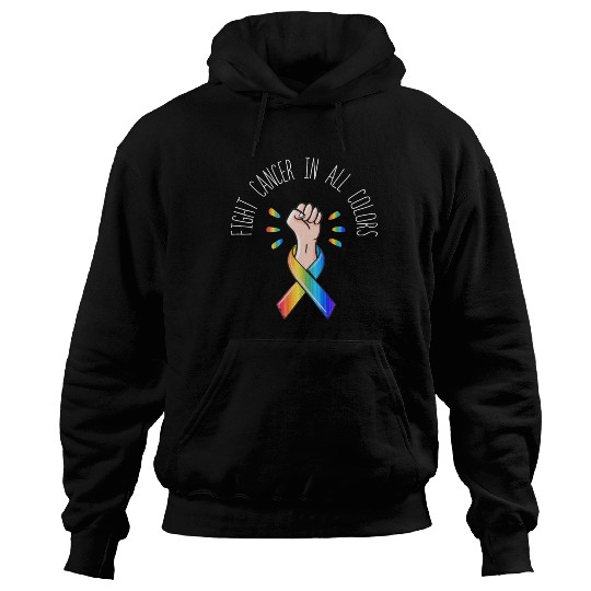 Cancer Sucks In Every Color Fighter Fight Support Hoodies