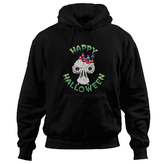 Candy Skull Happy Halloween Cartoon Hoodies