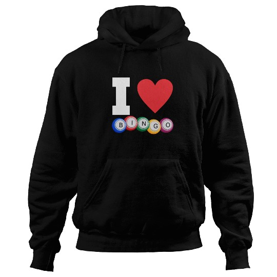I Love Bingo Funny Bingo Lover Funny Bingo Hoodies