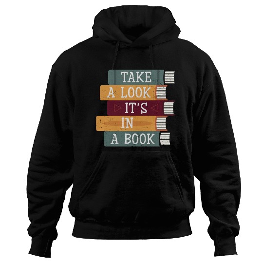 Take A Look It's A Book Retro Rainbow Reading Hoodies