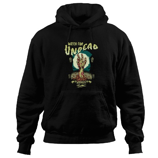 Watch For Undead Halloween Zombie Hand Spooky Scar Hoodies
