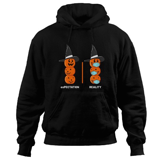 Halloween Pumpkins Witch Expectation Reality Hoodies