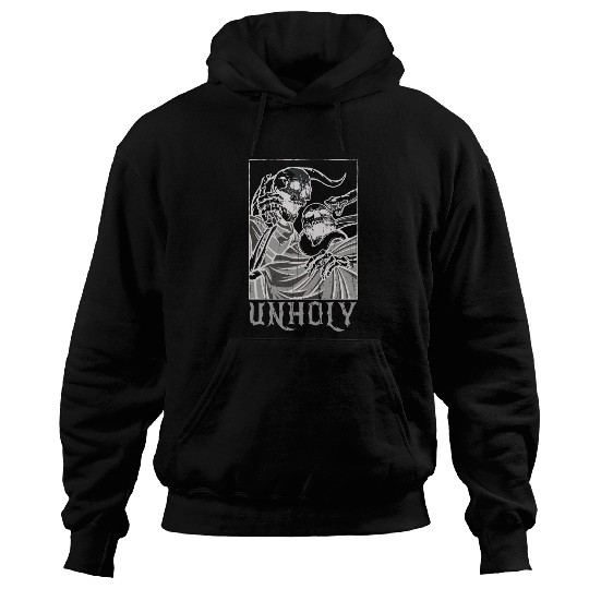 Skeleton Bones Tarot Card Occult Unholy Gothic Hoodies