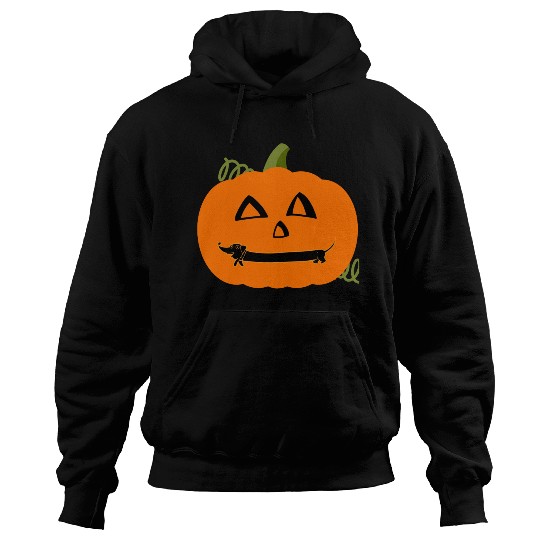 Halloween Pumpkin Dachshund Costume funny Hoodies