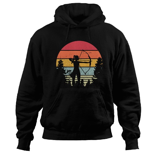 Archery Lady Bows And Arrows Hunting Sports Hoodies