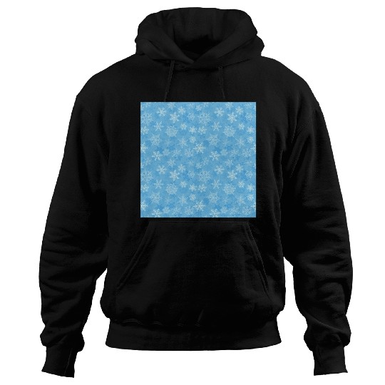 Pretty Light Blue Snowflakes Pattern Hoodies