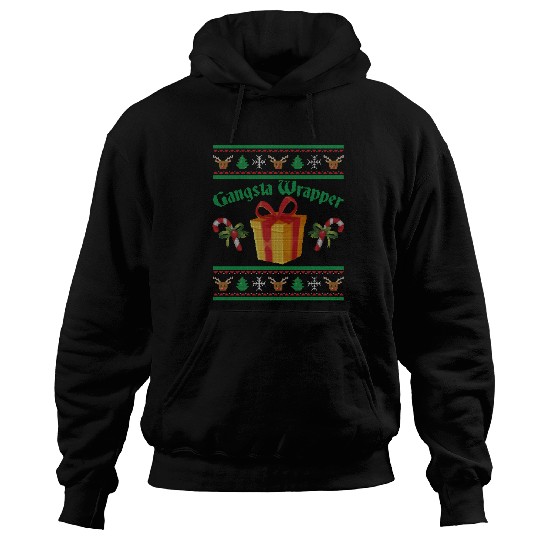 Gangsta Wrapper Christmas Candy Canes Hoodies