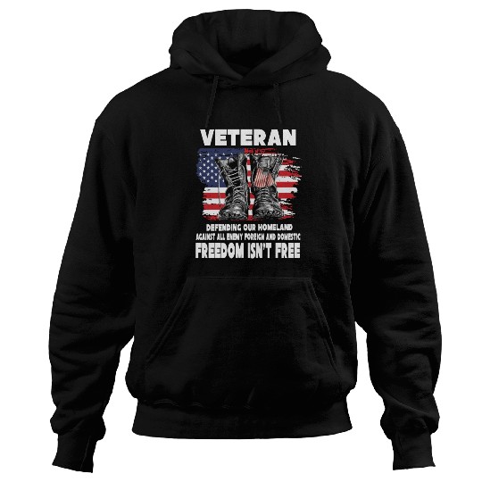 VETERAN PROTECTING AT HOME FREEDOM ISNT FREE Hoodies