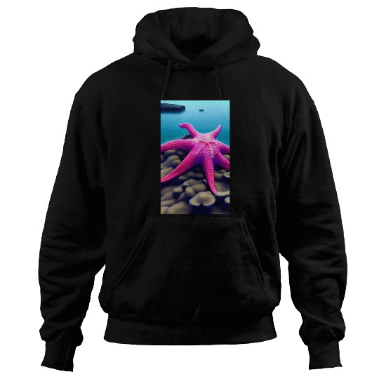 Pink starfish Hoodies