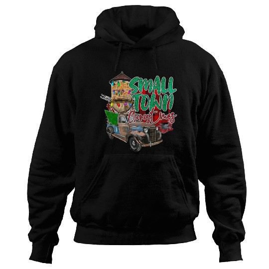 Country Farmer Life Small Town Christmas Red Hoodies