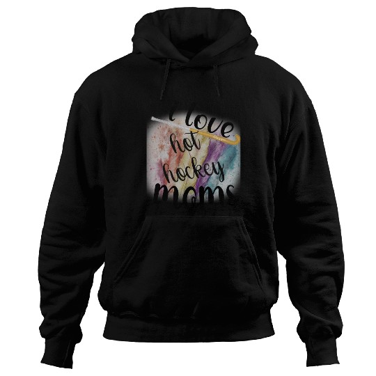 I Love Hockey Moms Funny Design Hoodies
